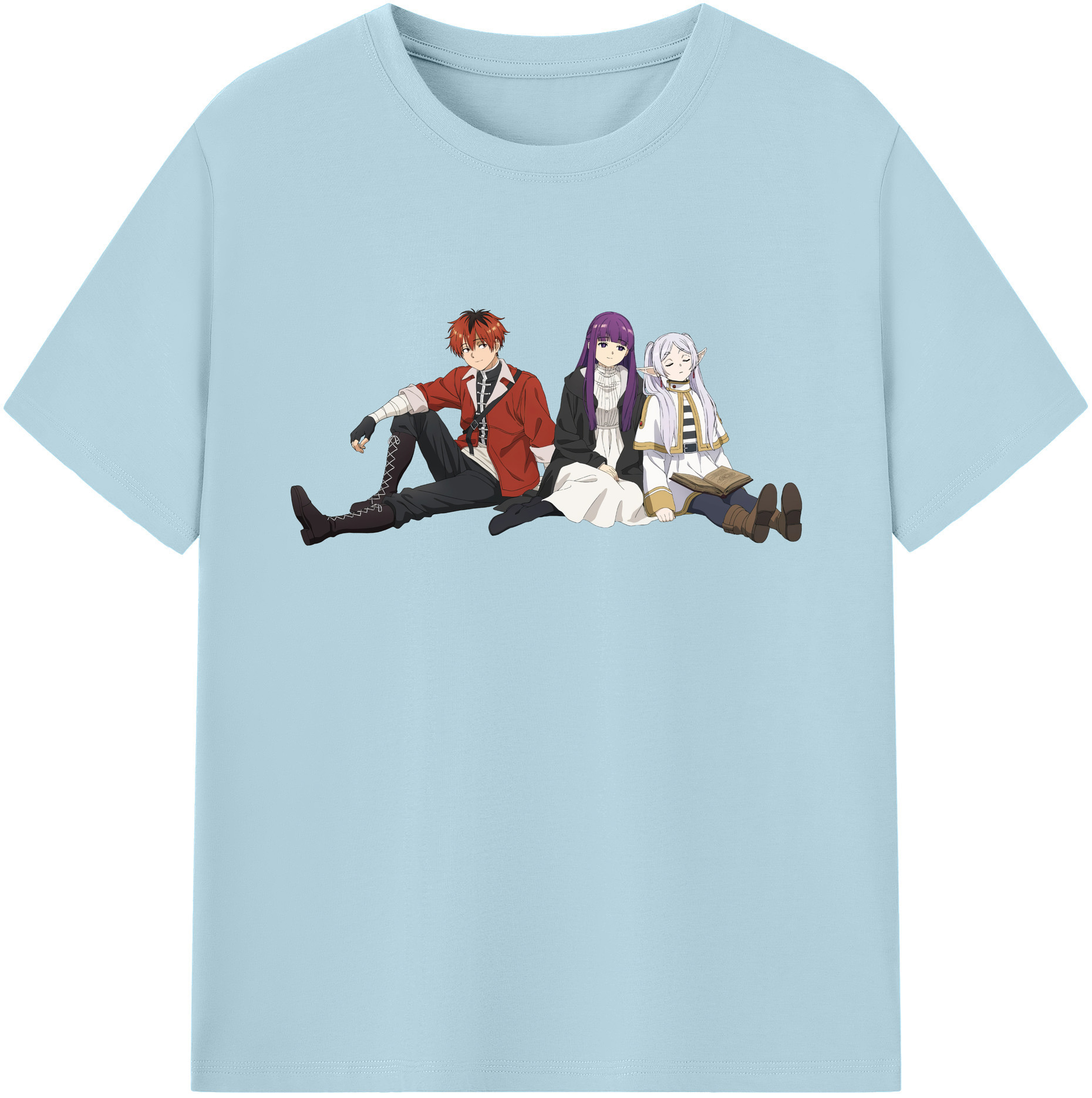（画像用） 葬送のフリーレン Frieren 綿100％半袖Tシャツ（フロントプリント）